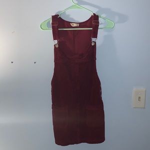 Algae’s State Maroon Overall Dress
